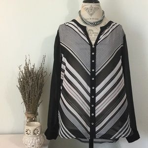 New York & Co Sheer Blouse